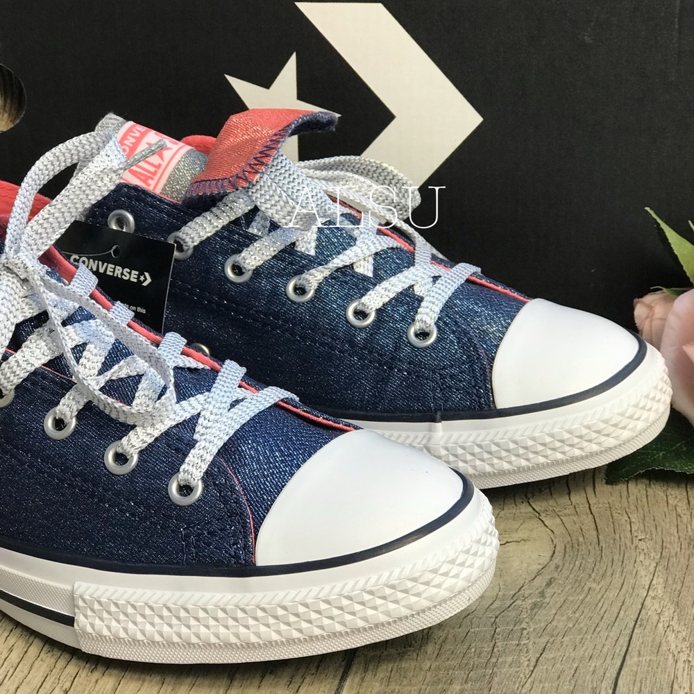 Converse Ctas Double Tongue OX Midnight Navy W - Picture 2 of 7